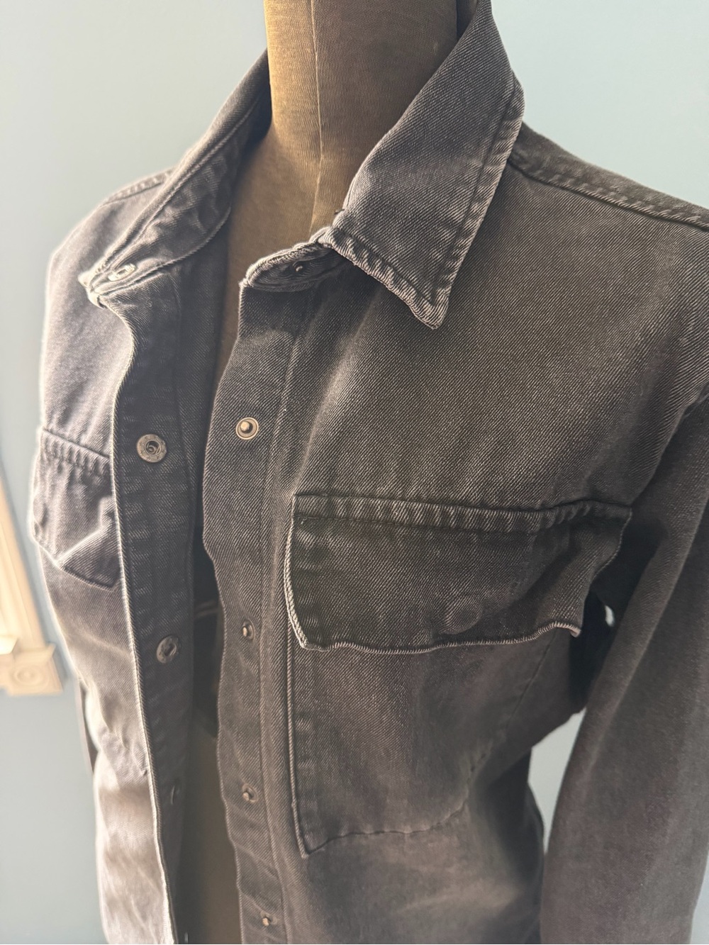 Papermoon Black Denim Shirt Jacket